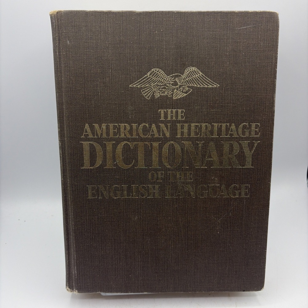 The American Heritage Dictionary 1969 Houghton Mifflin Hardcover Thumb Indexed